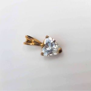 Sterling Silver CZ Heart Pendant